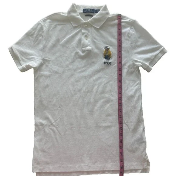 Polo Ralph Lauren Teddy Bear Shirt S/S Men Small Slim Fit White Streetwear Bear - Picture 6 of 13